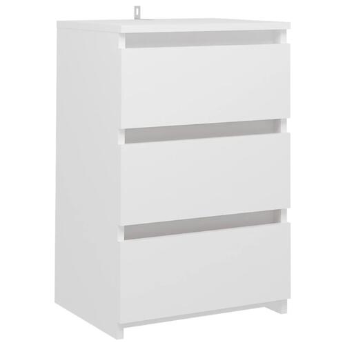 Sengeskab 40x35x62,5 cm spånplade hvid