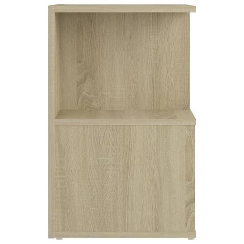 Sengeskabe 2 stk. 35x35x55 cm spånplade sonoma-eg