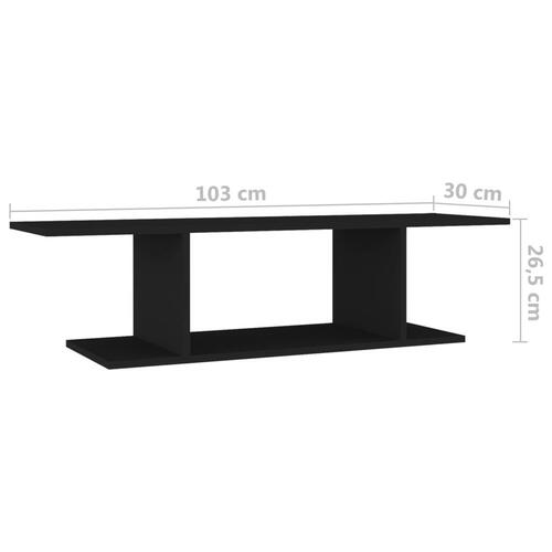Væghængt tv-skab 103x30x26,5 cm sort