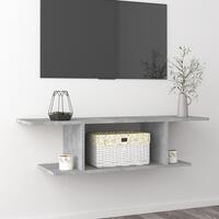 Væghængt tv-skab 103x30x26,5 cm betongrå