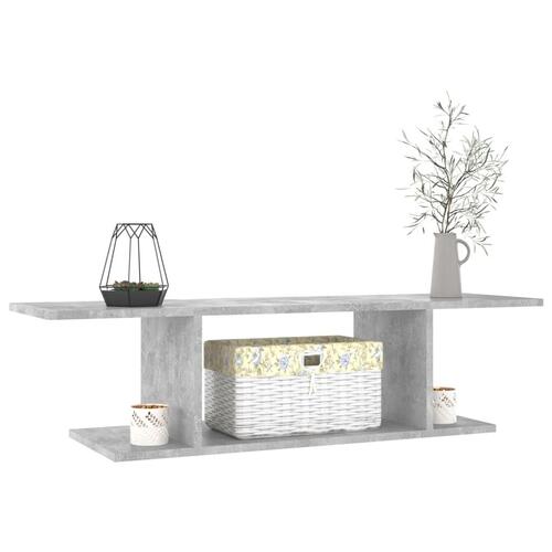 Væghængt tv-skab 103x30x26,5 cm betongrå