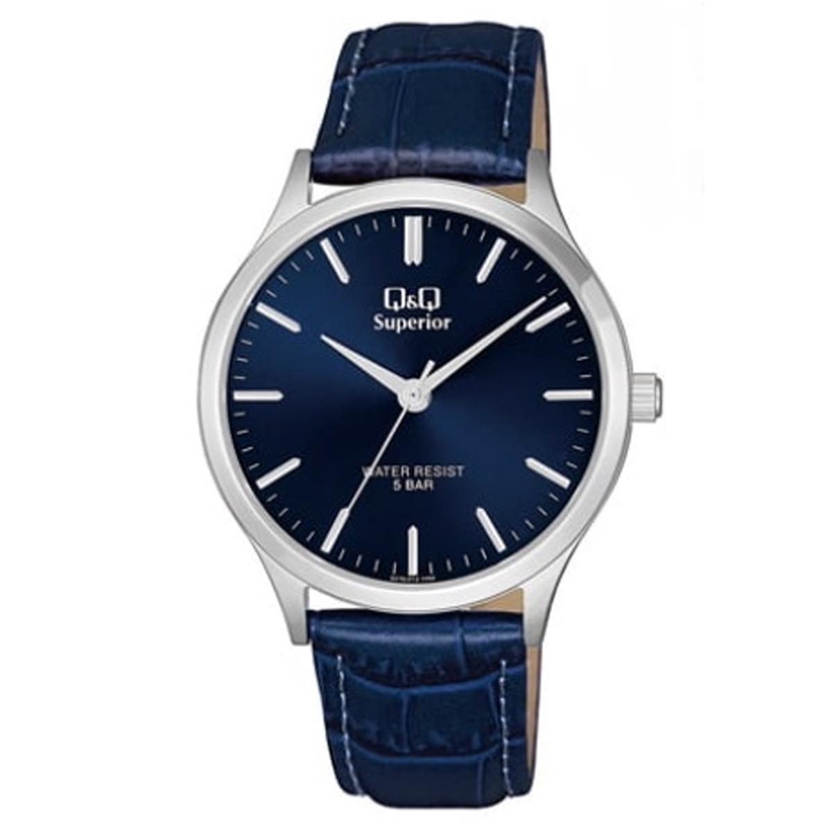 Q&Q Superior S278J312Y herreur - 40 mm, læderrem, 5 atm billede