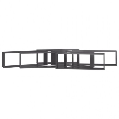 Væghylder 6 stk. 80x15x26,5 cm kubeform konstrueret træ