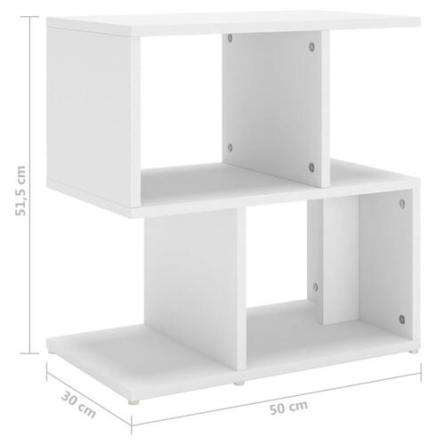 Sengeskab 50x30x51,5 cm spånplade hvid