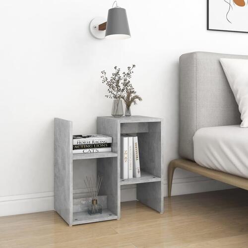Sengeskabe 2 stk. 50x30x51,5 cm spånplade betongrå