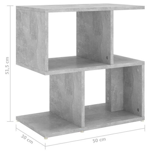 Sengeskabe 2 stk. 50x30x51,5 cm spånplade betongrå