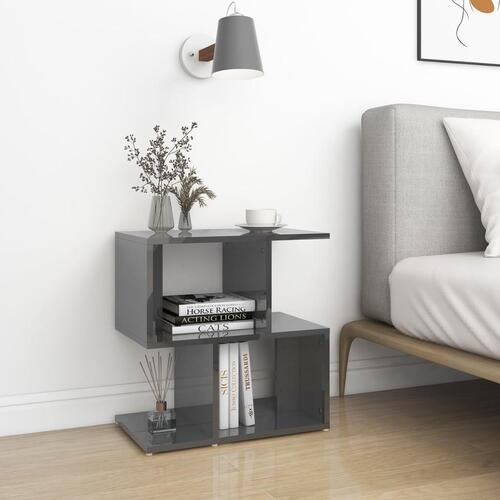 Sengeskabe 2 stk. 50x30x51,5 cm spånplade grå højglans