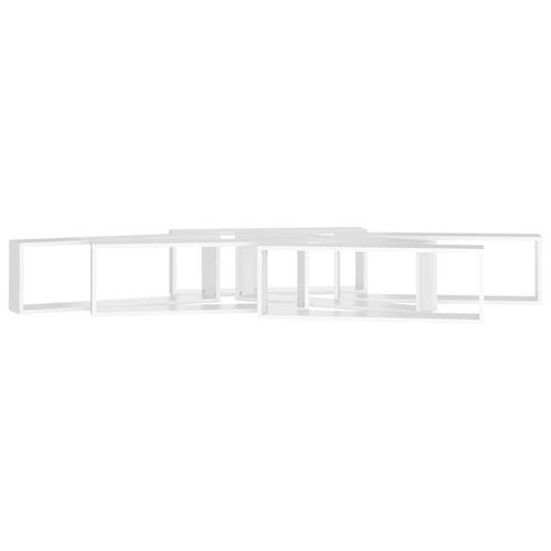 Væghylder 6 stk. 80x15x26,5 cm kubeformet spånplade hvid