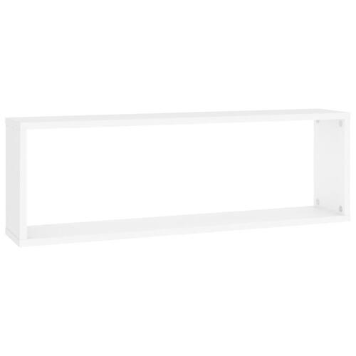 Væghylder 6 stk. 80x15x26,5 cm kubeformet spånplade hvid