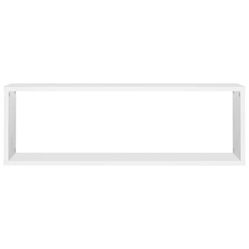 Væghylder 6 stk. 80x15x26,5 cm kubeformet spånplade hvid