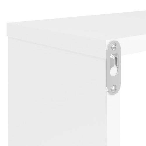 Væghylder 6 stk. 80x15x26,5 cm kubeformet spånplade hvid