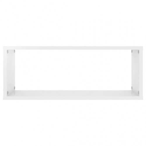 Væghylder 6 stk. 60x15x23 cm kubeformet hvid højglans