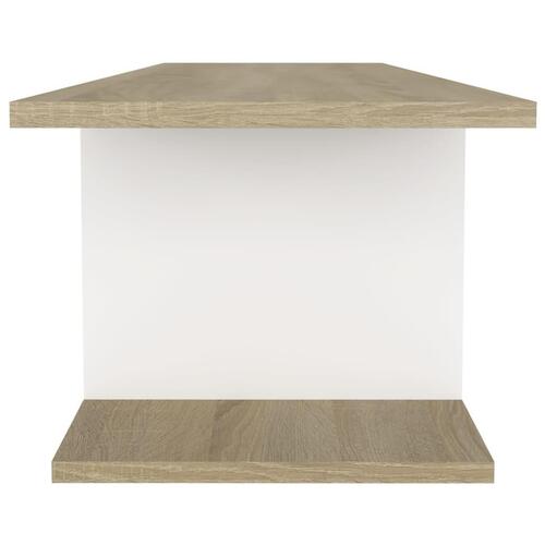 Væghængt tv-skab 103x30x26,5 cm hvid og sonoma-eg