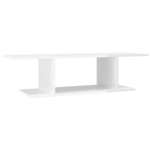 Væghængt tv-skab 103x30x26,5 cm hvid højglans