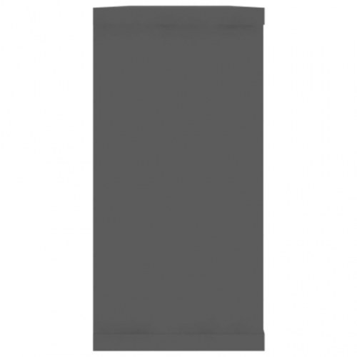 Væghængte kubehylder 4 stk. 100x15x30 cm konstrueret træ grå