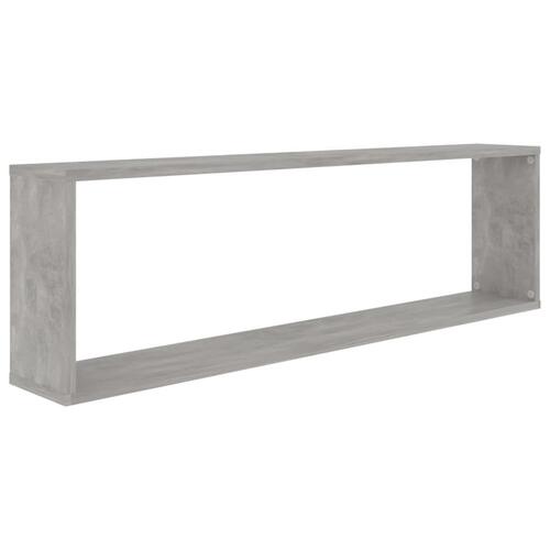 Væghylder 2 stk. 100x15x30 cm spånplade betongrå
