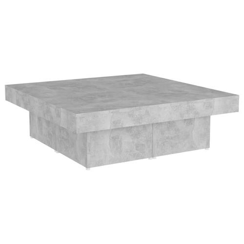 Sofabord 90x90x28 cm konstrueret træ betongrå