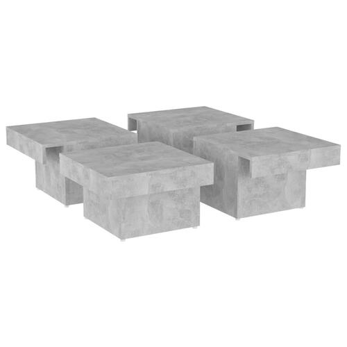 Sofabord 90x90x28 cm konstrueret træ betongrå