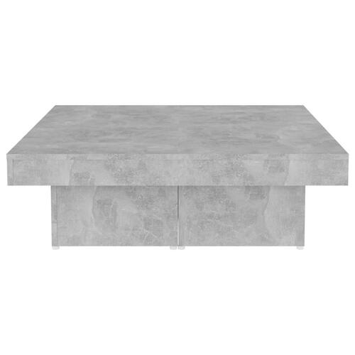 Sofabord 90x90x28 cm konstrueret træ betongrå