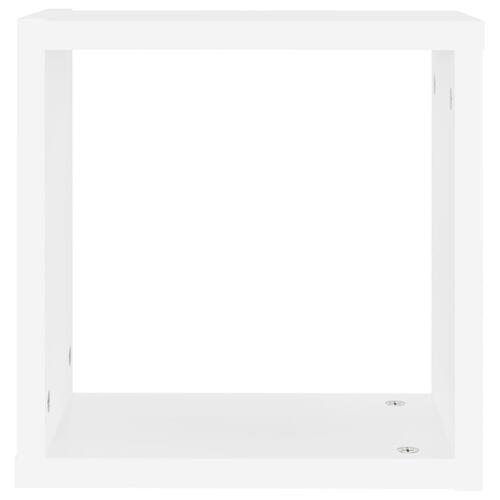Væghylder 2 stk. 30x15x30 cm kubeformet hvid