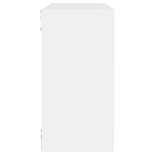 Væghylder 2 stk. 30x15x30 cm kubeformet hvid