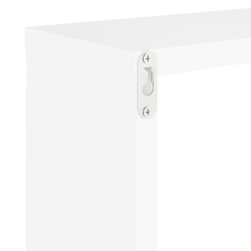 Væghylder 2 stk. 30x15x30 cm kubeformet hvid
