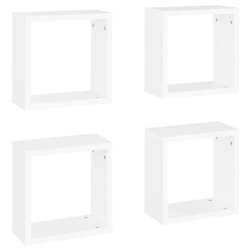 Væghylder 4 stk. 30x15x30 cm kubeformet hvid