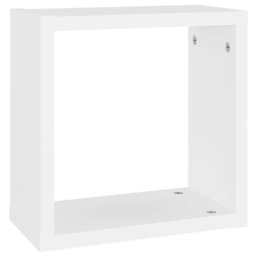 Væghylder 4 stk. 30x15x30 cm kubeformet hvid
