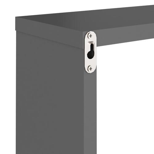 Væghylder 6 stk. 30x15x30 cm kubeformet grå