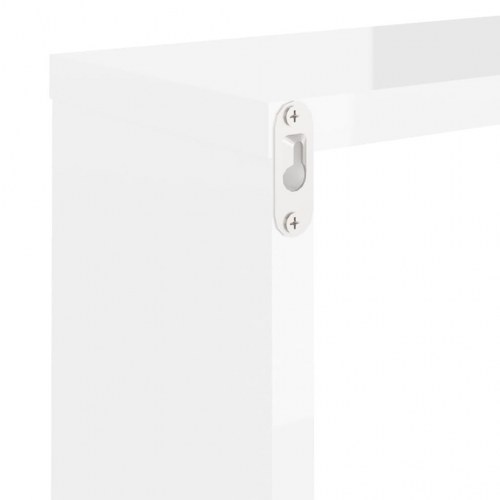 Væghylder 4 stk. 30x15x30 cm kubeformet hvid højglans
