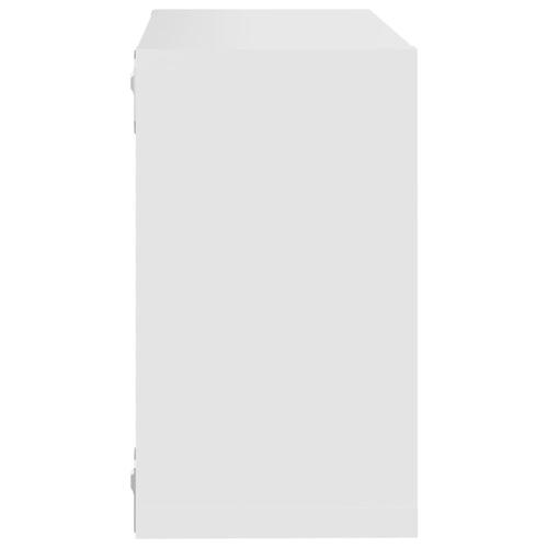 Væghylder 2 stk. 26x15x26 cm kubeformet hvid