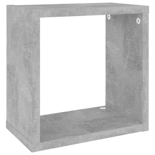 Væghylder 6 stk. 26x15x26 cm kubeformet betongrå
