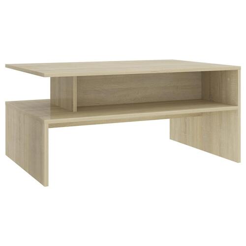 Sofabord 90x60x42,5 cm konstrueret træ sonoma-eg