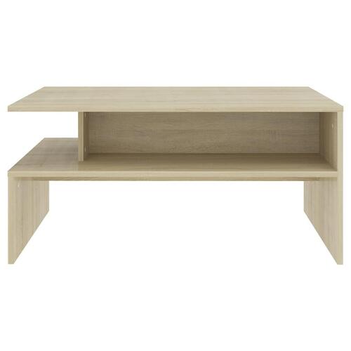 Sofabord 90x60x42,5 cm konstrueret træ sonoma-eg