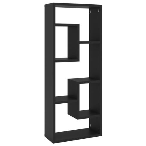 Vægreol 36x16x90 cm konstrueret træ sort