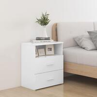 Sengeskabe 2 stk. 50x32x60 cm hvid