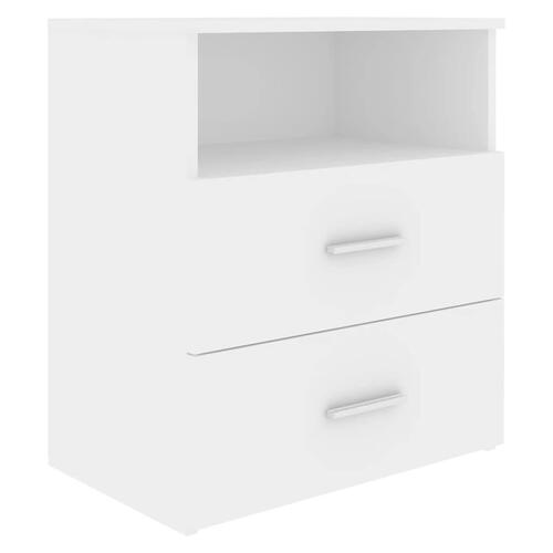 Sengeskabe 2 stk. 50x32x60 cm hvid