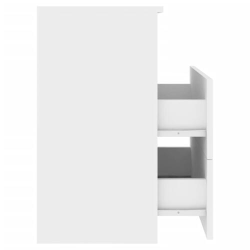 Sengeskabe 2 stk. 50x32x60 cm hvid