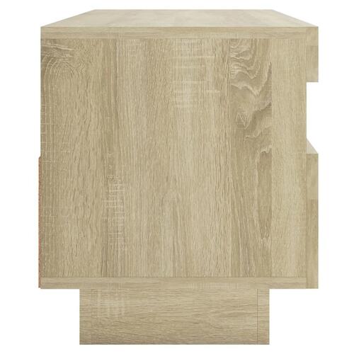 Tv-bord med LED-lys 100x35x40 cm sonoma-eg