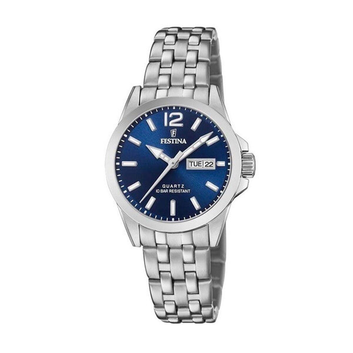 Festina F20455/3 armbåndsur til børn - sølvfarvet med blå skive billede