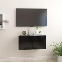 Væghængt tv-skab 60x30x30 cm sort