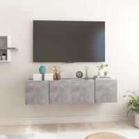 Væghængte tv-skabe 2 stk. 60x30x30 cm betongrå