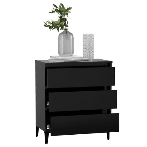 Skænk 60x35x69 cm konstrueret træ sort