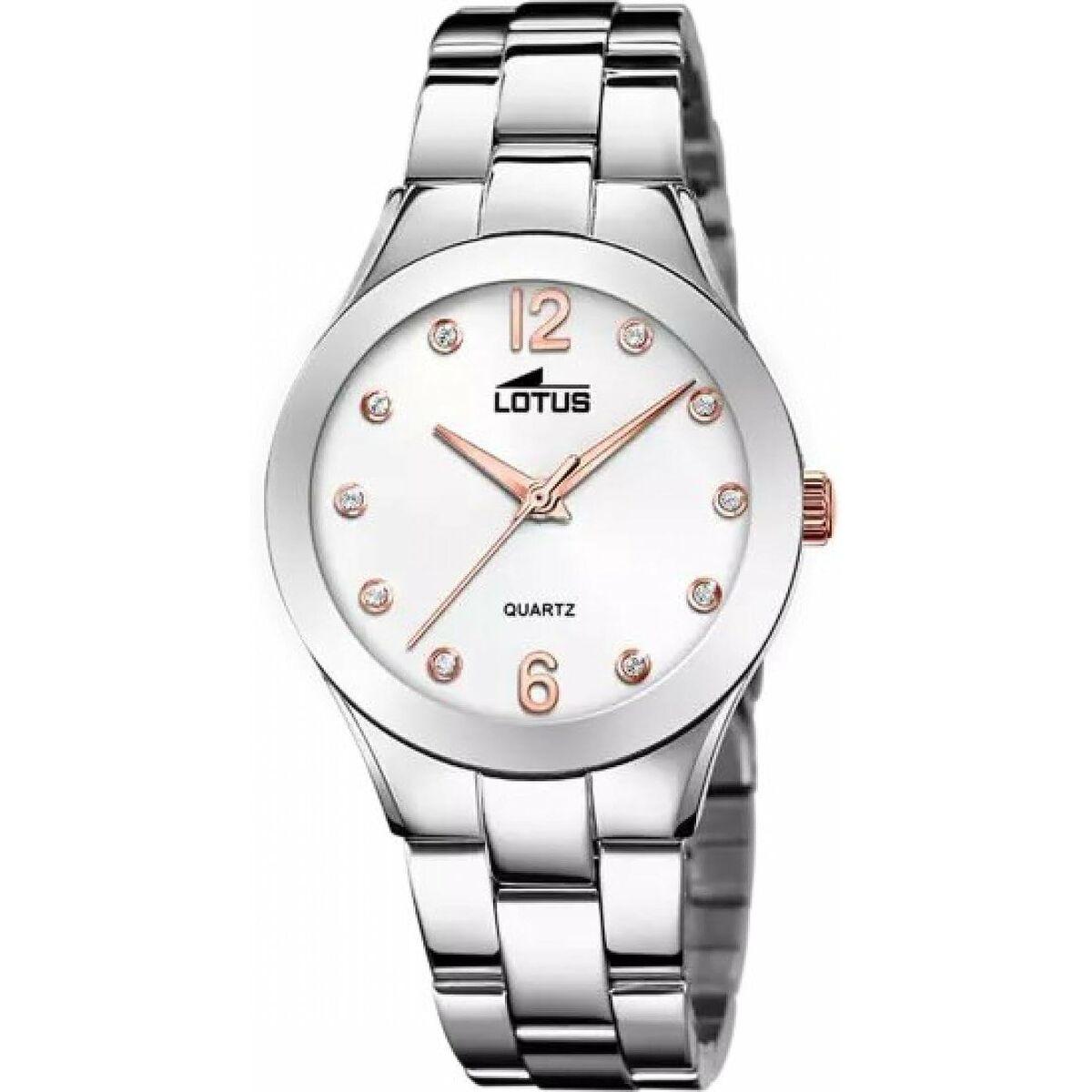Dameur Lotus 18884/1 - sølvfarvet kvarts armbåndsur billede