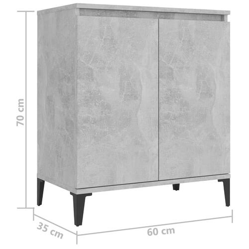 Skænk 60x35x70 cm konstrueret træ betongrå