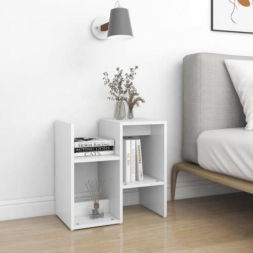 Sengeskabe 2 stk. 50x30x51,5 cm spånplade hvid