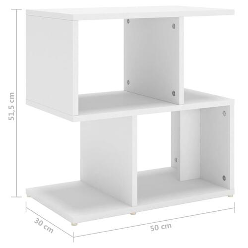 Sengeskabe 2 stk. 50x30x51,5 cm spånplade hvid