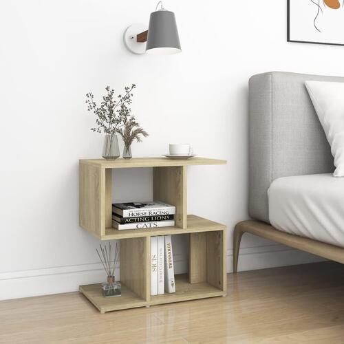 Sengeskabe 2 stk. 50x30x51,5 cm spånplade sonoma-eg