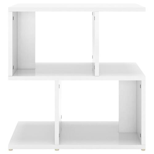 Sengeskab 50x30x51,5 cm spånplade hvid højglans