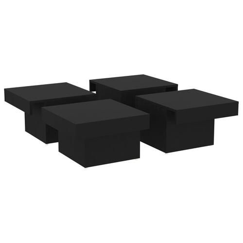 Sofabord 90x90x28 cm konstrueret træ sort